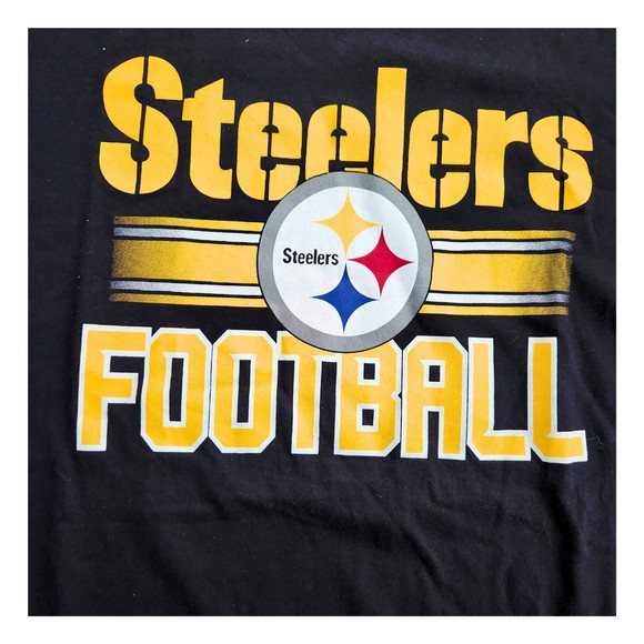 Pittsburgh Steelers '47 Brand NFL Team Striped Tee Shirt Size Large Black NWT - Picture 3 of 10